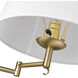 Eleanor 13 inch 100.00 watt Brushed Champagne Bronze Adjustable Sconce Wall Light 